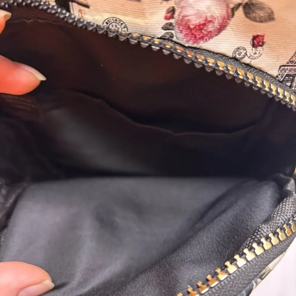 Chic Parisian Print Sling Bag Backpack